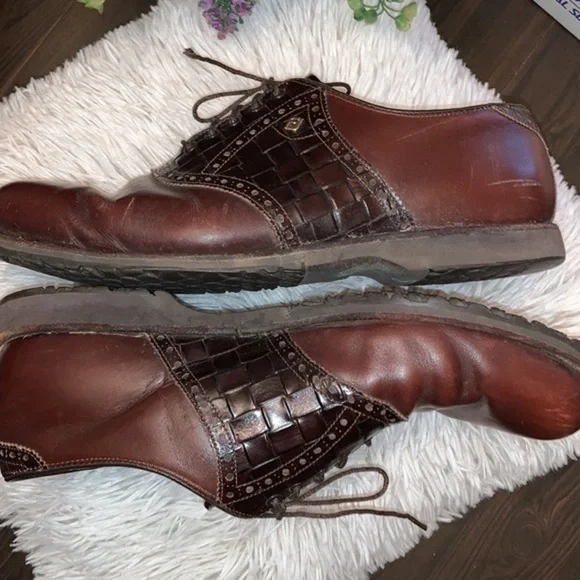FOOTJOY CLASSICS VINTAGE SPECTATOR LEATHER JO MENS SIZE 11 1/2D